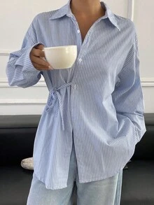 DAZY New Autumn Loose Casual Striped Blouse For Women