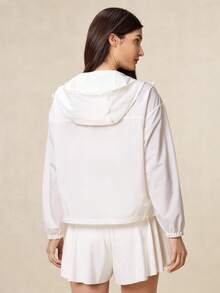 OutZeal WeatherProof-Air Water-Resistant UPF50+ Lightweight Packable Oversize Jacket Women Side Mesh Panle For LightRain Everyday Daily Casual