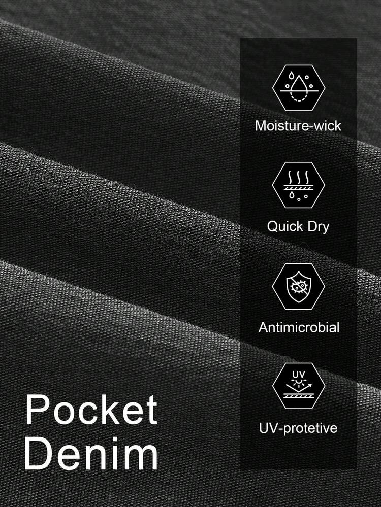 SHEIN EZwear Robes en jean pour femmes pour la randonnée, protection solaire, légères et séchage rapide. Tenues de randonnée pour femmes. Pantalons de randonnée outdoor pour femmes. Tenues de camping pour femmes. Pantalons légers de randonnée pour femmes - Gris - Voir 9