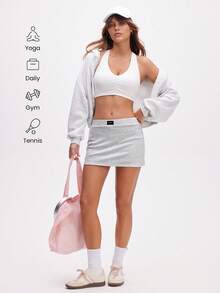 Eassivo Eassivo Women Grey Colour Athletic Skirts,Gym Skirt,Women Athletic Skirts - Grey - View 1