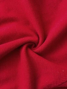 Selianne Women's Fashionable Casual Round Neck Gold Sequin Floral Short Pullover Shiny Sweater, Suitable For Christmas And New Year - Red - View 7