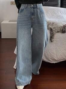 DAZY Women's Casual Washed Blue Jeans, Autumn - Blue - View 6