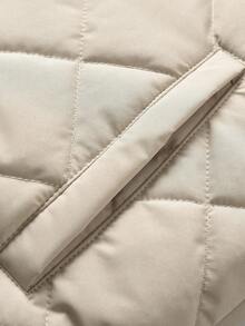 Manfinity Homme Cappotto casual imbottito e trapuntato con colletto da baseball a contrasto di colore, adatto per autunno/inverno, da uomo