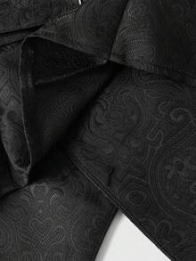 ROMWE MEN Men's Gothic Vest, Single Pocket Button Shawl Neck Halloween, Fall - Black - View 13