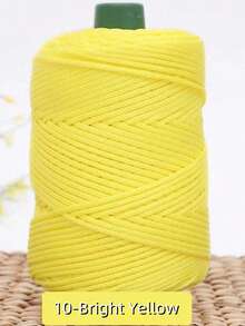 1卷彩色扭纹编织绳，DIY工艺空心绳，手工包，抽绳带配件，装饰性聚丙烯纤维绳，钩针线，手工钩编包线，靠垫，帽子，现代纯色聚酰胺DIY纱线 - 彩色 - 查看 14