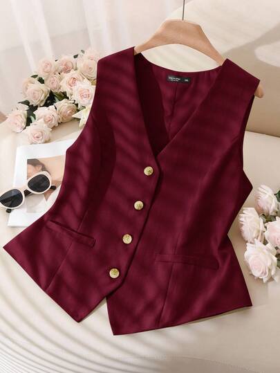 CosyJoli 大码女装夏季复活节和春季新款时尚商务休闲女士外出上衣办公室服装女士教堂服装女士休闲通勤优雅商务亚麻无袖背心套装秋冬