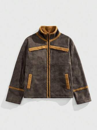 Street Life Giacca casual con colletto con chiusura lampo, stile retrò, autunno