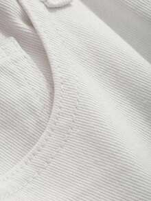 Livesso 女士纯色宽松哈伦牛仔裤，长款女式牛仔裤 - 白色 - 查看 8