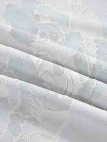 EMERY ROSE 女士艺术拼贴小狗印花圆领短袖休闲上衣，适合户外穿着 - 霧霾藍 - 查看 5