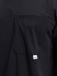 Camisetas informales de cuello redondo con estampado gráfico y corte holgado para hombres - Negro - Ver 5