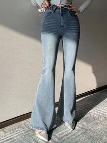 DAZY 女式修身紧身牛仔裤 - 深灰色 - 查看 6