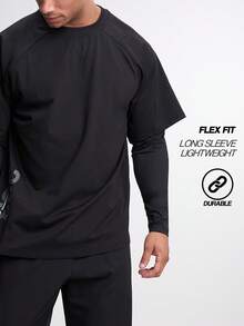 Maglietta casual da uomo con maniche a raglan e vestibilità ampia