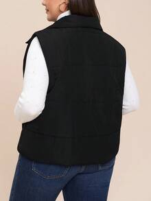 Comfylo Damen Große Größen Warme Reißverschluss Weste mit Wattierung, Herbst/Winter