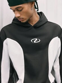 AXEPEAK 2 piezas Conjunto de sudadera con capucha esponjosa con cremallera y pantalones con cordón para hombre, ropa de otoño, invierno - Blanco y Negro - Ver 5