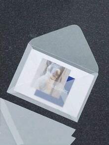 SHEIN Set de 100 sobres translúcidos en blanco para invitaciones, postales, cajas de regalo europeas, tarjetas de mensaje, sobres para bodas, negocios, cartas de vuelta al colegio - transparente - Ver 5