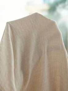 Manfinity CasualCool 男士纯色纯色正面纽扣都市长袖衬衫，适合丈夫 - 卡其色 - 查看 8