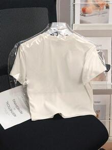 INAWLY Members Only, Anti-Social Reading Club - Summer Shirt, Fashionable Funny Book, Coffee & Letter Print T-Shirt, Women Casual Fitted Cropped Short Sleeve Top