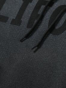 Manfinity EMRG Sudadera con capucha para hombre; Sudadera con capucha lavada, otoño - Negro - Ver 6