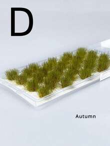 SHEIN 32 Clumps/Pack Static Grass Tuft Model Grass Tufts Terrain Model Kit Resin Static Scenery Model, Fake Moss Grass For Train Landscape Railway Artificial Grass Modeling Best Gifts Birthday