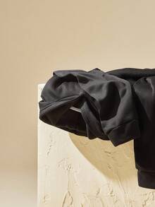 Manfinity VCAY Men Letter Graphic Pocket Hoodie, For Fall Winter - Black - View 5