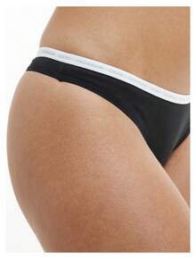 Calvin Klein CK UNDERWEAR Women's Elastic Waist Classic Fit Easy To Match Weekend Training Daily 000QD3788E-001 - 黑色 - 查看 4
