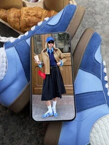 SHEIN Unity Áo khoác gió ngắn tay dài cho nữ, kiểu dáng retro sinh viên, cổ điển, Anh Quốc, trang phục thường ngày thoải mái, nhẹ nhàng, thể thao, du lịch, sân bay, mùa thu - màu nâu - Xem 6