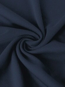 Sport MetroGents 男式翼印花圆领短袖休闲健身运动T恤 - 藏蓝色 - 查看 4