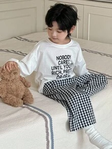 Dazy Kids Toddler Boys' Casual Home Clothes, Fall - White - View 1