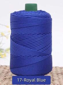 1卷彩色扭纹编织绳，DIY工艺空心绳，手工包，抽绳带配件，装饰性聚丙烯纤维绳，钩针线，手工钩编包线，靠垫，帽子，现代纯色聚酰胺DIY纱线 - 彩色 - 查看 28