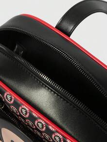 Paul Frank X ROMWE 女士卡通猴子3D图案时尚黑色手提包 - 黑色 - 查看 8