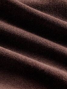 SHEIN MOD Plus Size Women's Retro Brown Chinese Style Flare Sleeve Tie Collar T-Shirt. Christmas