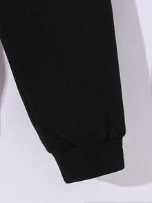 青少年男孩棒球夹克套装，宽松休闲摩托车图案运动运动服，适合通勤、上学、日常休闲、运动、秋冬 - 墨綠色 - 查看 3