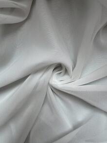 Váy không tay cổ lệch màu trơn kiểu Pháp cổ điển - trắng - Xem 4