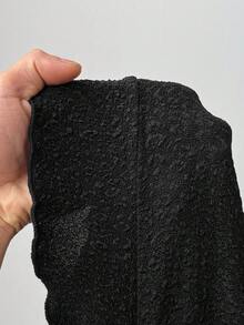 Sunspun Plus Size Women Solid Color Flare Sleeve Ruffle Patchwork Front Tie Fashionable Jacket Fall Winter Cloth For Women Autumn - Black - View 8