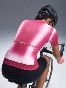 Powerista Giacca casual sportiva da donna con stampa e chiusura lampo, manica corta - Bordò - Visualizzare 2