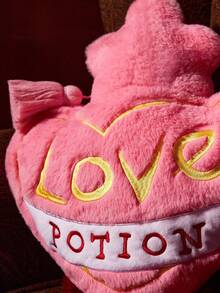 HARRY POTTER X SHEIN 1 件爱情药水装饰抱枕，柔软毛绒面料，刺绣设计，适用于家居装饰、沙发垫、汽车枕等。 - 粉色 - 查看 6