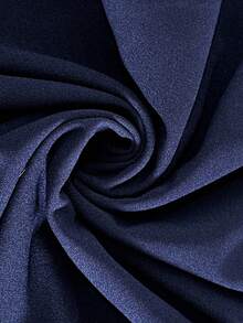 Elaquor Falda elegante y de moda con cintura alta, decoración de sol de metal y pliegues para mujer de talla grande - Azul - Ver 8