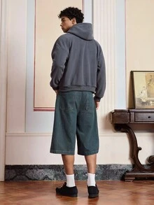 SWAVVY Outdoor Casual Loose Fit Long Sleeve Fluffy Hoodies For Men, Fall Winter - Grey - View 5