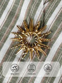 Firerie 大码女式两件套条纹西装、休闲通勤度假装、仿亚麻条纹阔腿裤套装、学校/返校服、乡村音乐会服装、复古风格、教师服装、秋季时尚、乡村音乐节、斯德哥尔摩风格衬衫和裤子套装裤装夏季套装 2 件套休闲套装女式条纹裤套装裤装/金属纽扣装饰西装外套/带口袋、腰部和 A 字型、优雅通勤、办公室女士服装、大码两件套西装 - 彩色 - 查看 9