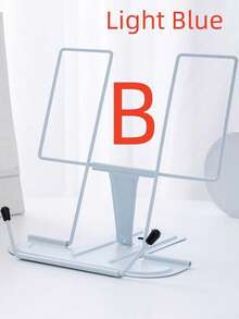 SHEIN 1 件金属书架书架适用于书桌，可调节阅读支架，便携式食谱文件夹，坚固的打字支架，适用于食谱教科书平板电脑音乐书籍，带页夹，重返校园 - 均碼 - 查看 13