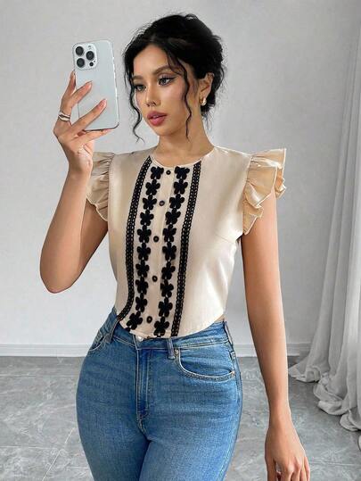 Chiquease Camisa casual de mujer tejida para vacaciones de verano