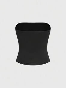 ROMWE Grunge Punk Y2K Punk Sexy Cross Studded Cropped Camisole Top For Women - Black - View 2