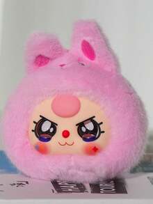 1PC Plush Toy Keychain Not Plush Filled Cartoon Bag Charm Hanging Ornament Cute Stuffed Animal Decor For Backpack Purse Travel Gift - Multicolor - View 6