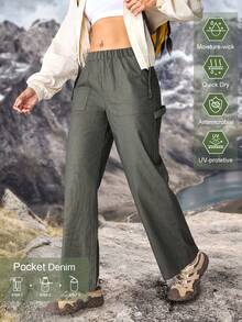 Women Outdoor Pants For Hiking Sun Protection Lightweight Quick Dry Hiking Women Hiking Pants Outdoor Pants For Women Camping Lightweight Pants Hiking Pants Women - Army Green - View 1