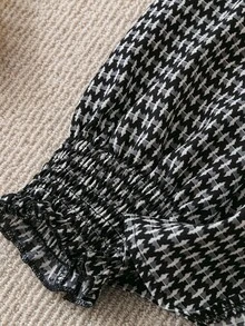 SHEIN CURVE+ Damen Große Größen Bluse mit V-Ausschnitt und Langarm, vielseitig & schlankheitsfördernd, geeignet für Alltag, Pendeln, Lässig Bekleidung, Herbst