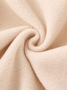 SHEIN 2pcs Toddler Boys Bear Pattern Fluffy Sweatshirt And Straight Leg Pants Set Fall Winter - Beige - View 5