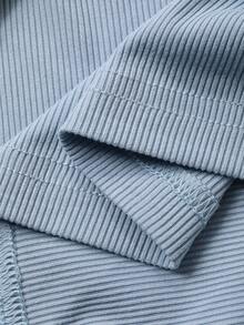 Dazy Plus 大码女款撞色蝴蝶结装饰二合一时尚长袖T恤