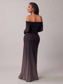 SHEIN X Phaith Montoya Radiana Damen sexy & elegantes dunkelviolett