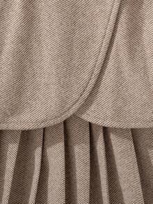 Souflis مجموعة بناتية من الفتيات في عمر 4-7 سنوات، بتصميم فرنسي رجعي، مكونة من ملابس علوية بنمط الكيب وتنورة متوسطة الطول مطوية، بتصميم فضفاض وأزرار عتيقة، أنيقة للارتداء اليومي والحفلات والمناسبات الثقافية