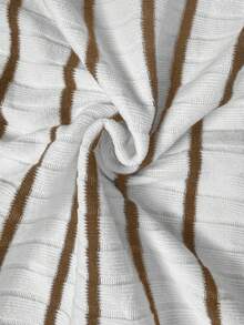 SHEIN Pregnant Women Striped Crew Neck Flare Sleeve Casual T-Shirt, Versatile For Autumn Long Sleeve Top Striped Long Sleeve Top Women Striped Top Striped Maternity Top Bell Sleeve Top - Brown - View 8